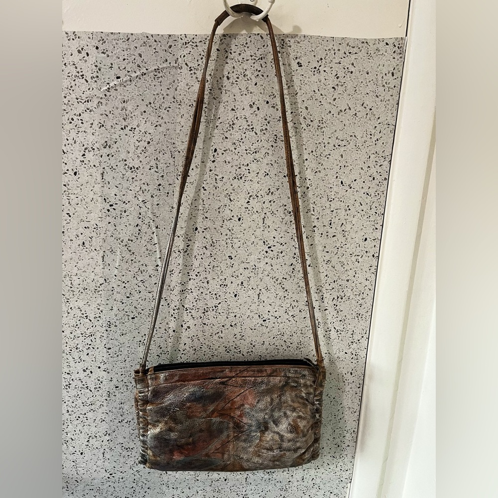 Vintage Jane Yoo Painted Crossbody Bag made in USA